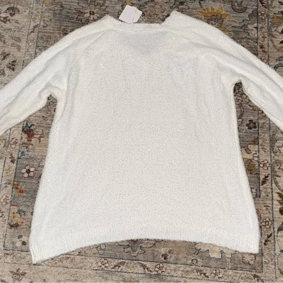Fashion by Mirabeau Snowman Sequin Sparkling Christmas Sweater Size XL - Picture 2 of 9